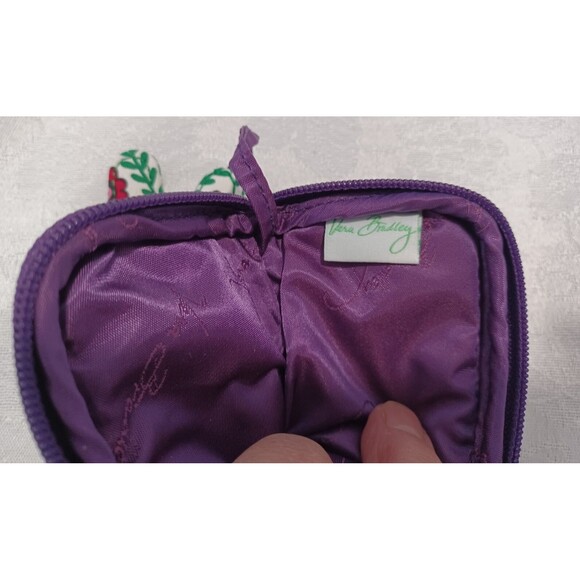 VERA BRADLEY EARBUDS CASE POUCH W/EARBUDS FLORAL ZIPPER - Picture 4 of 7